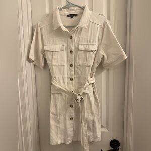 White Denim Dress